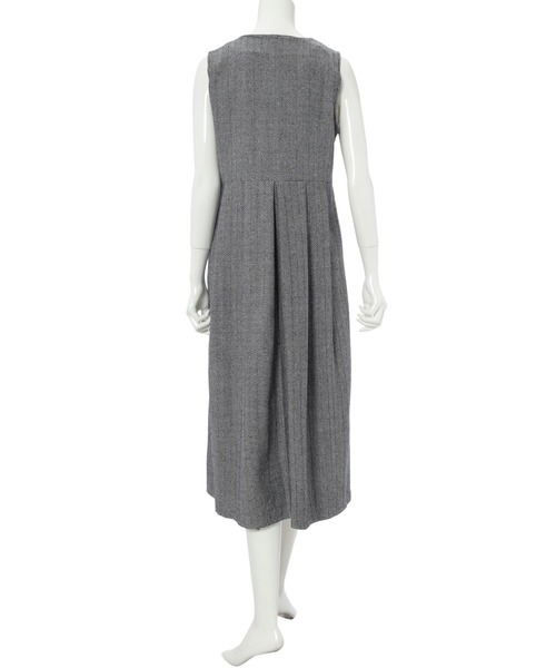 fifth calin（フィフスカラン）の「ヘリンボーンジャンパースカート（ワンピース・レディース・ブラック/ブラウン・MEDIUM）」の6枚目の写真