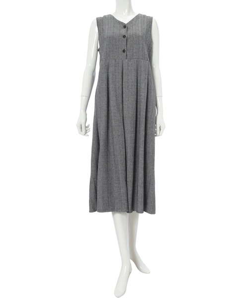 fifth calin（フィフスカラン）の「ヘリンボーンジャンパースカート（ワンピース・レディース・ブラック/ブラウン・MEDIUM）」の11枚目の写真