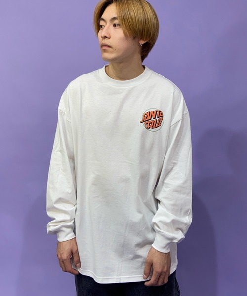 美品 サンタクルーズ　Santa Cruz スクリーミングハンド　白 L SANTA CRUZ サンタクルーズ ロンT SCREAMING HAND L/S TEE T
