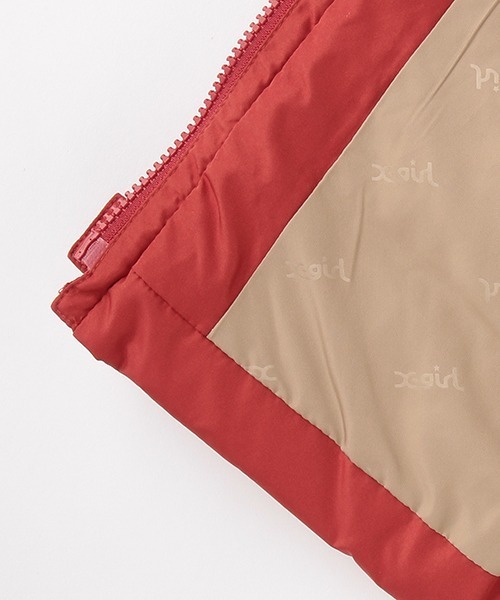 X-girl Stages（エックスガールステージス）の「リサイクルダウン入りブルゾン（ダウンジャケット/コート・キッズ・ブラック/レッド/オフホワイト・90cm/110cm/100cm/120cm/130cm/140cm）」の12枚目の写真