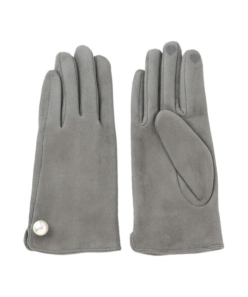LOVELESS(ラブレス)の「フェイクスエードグローブ(手袋・レディース・チャコールグレー/ネイビー・FREE)」の5枚目の写真