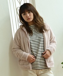 ボア スタンドカラー ジップジャケット