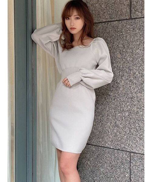 RESEXXY（リゼクシー）の「スクエアネックミニワンピース（ワンピース・レディース・ブラック/グレー/ピンク/ミント・FREE）」の2枚目の写真