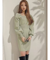 RESEXXY | スクエアネックミニワンピース(ワンピース)