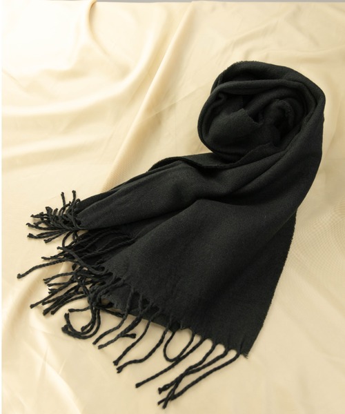 NYLAUS（ナイラス）の「アクリル 大判ストールマフラー（マフラー・メンズ・ブラック/ネイビー/グレー/キャメル/ブラック系/グレー系・FREE）」の2枚目の写真