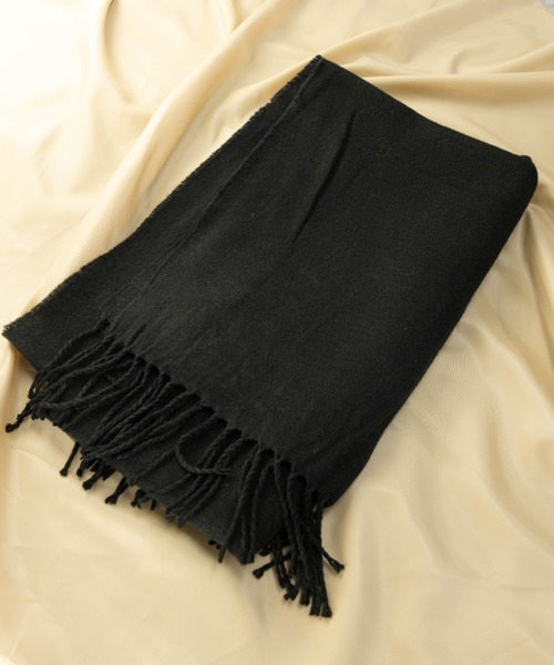 NYLAUS（ナイラス）の「アクリル 大判ストールマフラー（マフラー・メンズ・ブラック/ネイビー/グレー/キャメル/ブラック系/グレー系・FREE）」の8枚目の写真