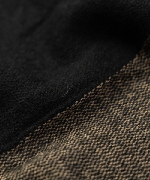 NYLAUS（ナイラス）の「アクリル 大判ストールマフラー（マフラー・メンズ・ブラック/ネイビー/グレー/キャメル/ブラック系/グレー系・FREE）」の16枚目の写真