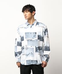 UNION STATION | ジョーゼットマテリアル メモリアルフォトプリントレギュラーカラーシャツ(シャツ/ブラウス)
