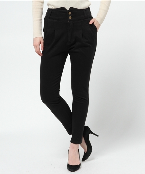 DISCOAT（ディスコート）の「【Discoat】裏起毛ハイウエストスキニー（その他パンツ・レディース・ブラック/ネイビー・LARGE/MEDIUM/SMALL）」の2枚目の写真