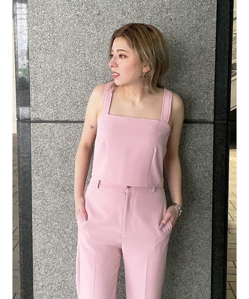 ENVYM（アンビー）の「クロップドビスチェ（その他トップス・レディース・ブラック/ピンク/アイボリー・FREE）」の2枚目の写真