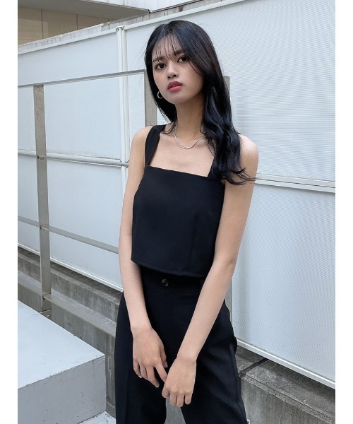 ENVYM（アンビー）の「クロップドビスチェ（その他トップス・レディース・ブラック/ピンク/アイボリー・FREE）」の3枚目の写真