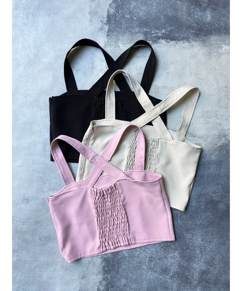 ENVYM（アンビー）の「クロップドビスチェ（その他トップス・レディース・ブラック/ピンク/アイボリー・FREE）」の14枚目の写真