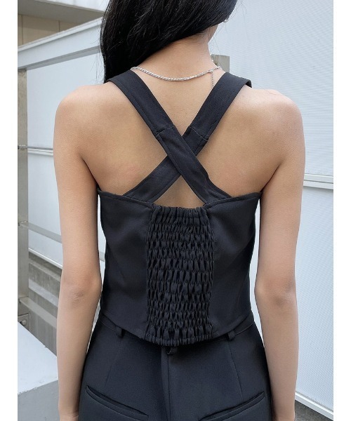 ENVYM（アンビー）の「クロップドビスチェ（その他トップス・レディース・ブラック/ピンク/アイボリー・FREE）」の12枚目の写真