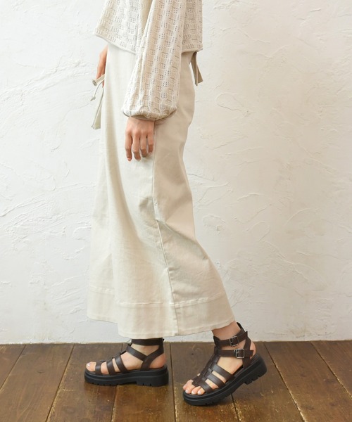 NOFALL（ノーフォール）の「厚底トラックソールグラディエーターサンダル（サンダル・レディース・ホワイト/ダークブラウン/ブラック・LL/3L/SS/S/M/L）」の22枚目の写真