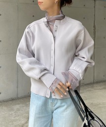 ドットボタンニットカーディガン