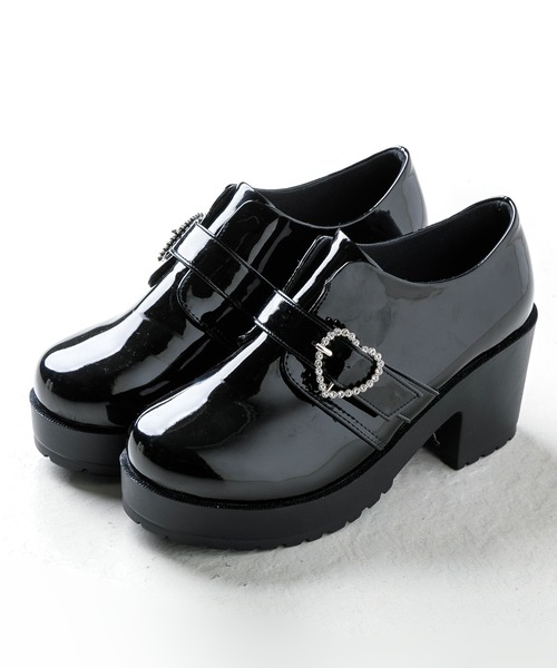 attagirl(アタガール)の「厚底ハートリングベルトブーティー(ドレスシューズ・レディース・ホワイト系その他/ブラック系その他・S/M/L/LL/3L)」の9枚目の写真