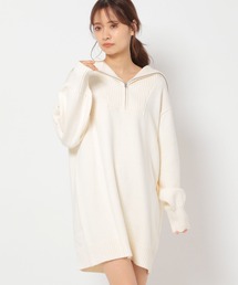 ハーフジップミニワンピ 271587