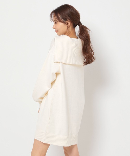 mysty woman(ミスティウーマン)の「ハーフジップミニワンピ 271587(ワンピース・レディース・ブラック/イエロー/アイボリー・FREE)」の8枚目の写真