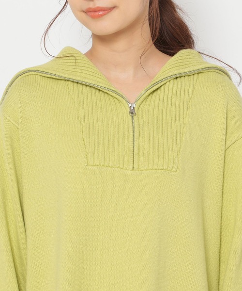 mysty woman(ミスティウーマン)の「ハーフジップミニワンピ 271587(ワンピース・レディース・ブラック/イエロー/アイボリー・FREE)」の17枚目の写真