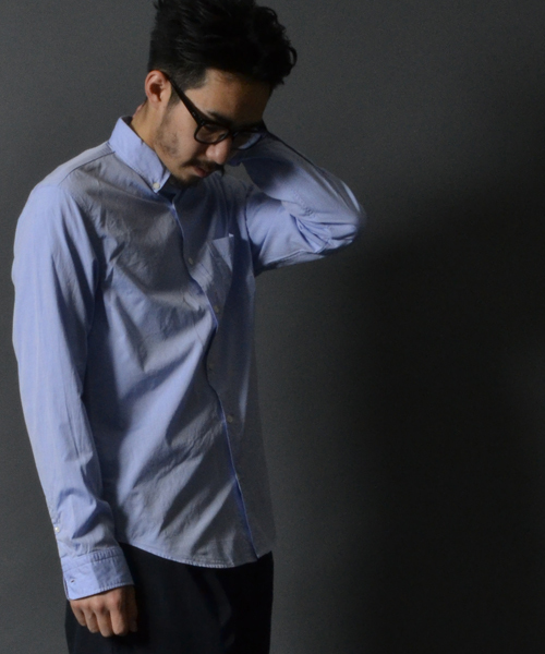 AMERICAN RAG CIE（アメリカンラグシー）の「AMERICAN RAG CIE　80/2ｼｬﾝﾌﾞﾚｰｼｬﾂ/107-ANB-M151-SH022（シャツ/ブラウス・メンズ・オフホワイト/サックスブルー/グレー・1/2/3）」の3枚目の写真