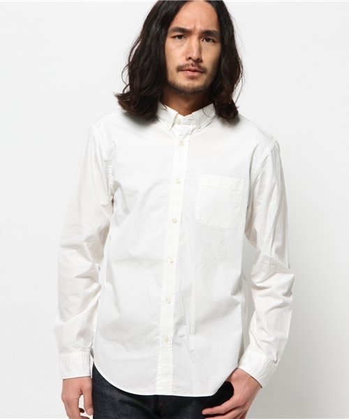 AMERICAN RAG CIE（アメリカンラグシー）の「AMERICAN RAG CIE　80/2ｼｬﾝﾌﾞﾚｰｼｬﾂ/107-ANB-M151-SH022（シャツ/ブラウス・メンズ・オフホワイト/サックスブルー/グレー・1/2/3）」の9枚目の写真