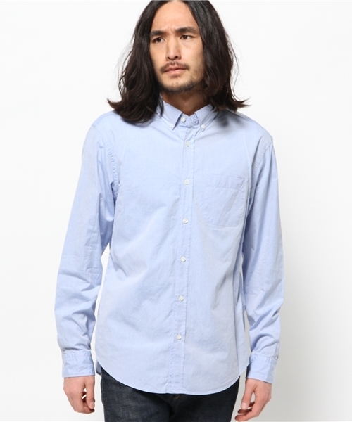 AMERICAN RAG CIE（アメリカンラグシー）の「AMERICAN RAG CIE　80/2ｼｬﾝﾌﾞﾚｰｼｬﾂ/107-ANB-M151-SH022（シャツ/ブラウス・メンズ・オフホワイト/サックスブルー/グレー・1/2/3）」の11枚目の写真