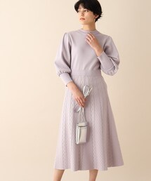 OPAQUE.CLIP | 配色ジャガードニットワンピース(ワンピース)