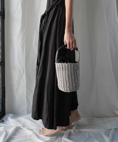 CURI BISCUI（キュリ　ビスキュイ）の「スタッズデザイン カゴバッグ（トートバッグ・レディース・ブラウン/グレー/ベージュ×ブラック・FREE）」の12枚目の写真