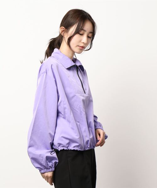 acro（アクロ）の「アノラックハーフジップブルゾン/AC1326（ブルゾン・レディース・ブラック/アイボリー/パープル・ﾌﾘ-）」の4枚目の写真