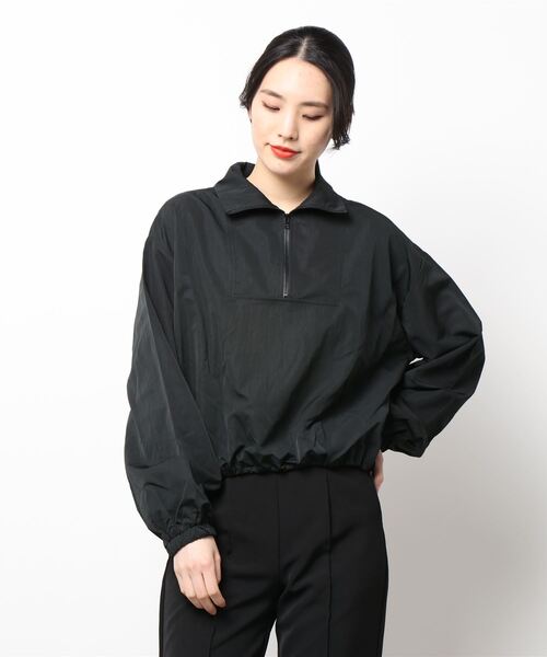 acro（アクロ）の「アノラックハーフジップブルゾン/AC1326（ブルゾン・レディース・ブラック/アイボリー/パープル・ﾌﾘ-）」の12枚目の写真