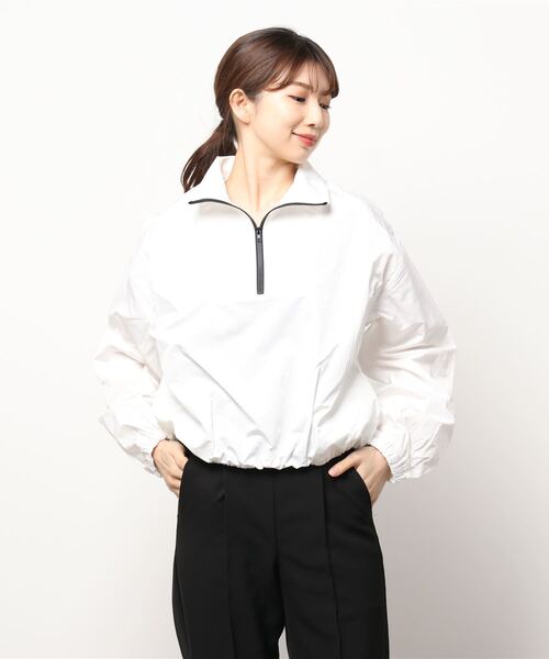 acro（アクロ）の「アノラックハーフジップブルゾン/AC1326（ブルゾン・レディース・ブラック/アイボリー/パープル・ﾌﾘ-）」の11枚目の写真