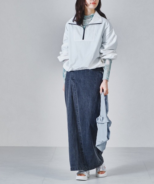 acro（アクロ）の「アノラックハーフジップブルゾン/AC1326（ブルゾン・レディース・ブラック/アイボリー/パープル・ﾌﾘ-）」の7枚目の写真