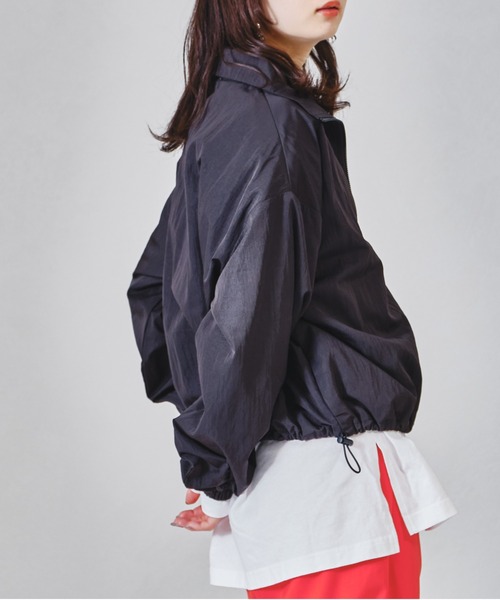 acro（アクロ）の「アノラックハーフジップブルゾン/AC1326（ブルゾン・レディース・ブラック/アイボリー/パープル・ﾌﾘ-）」の8枚目の写真