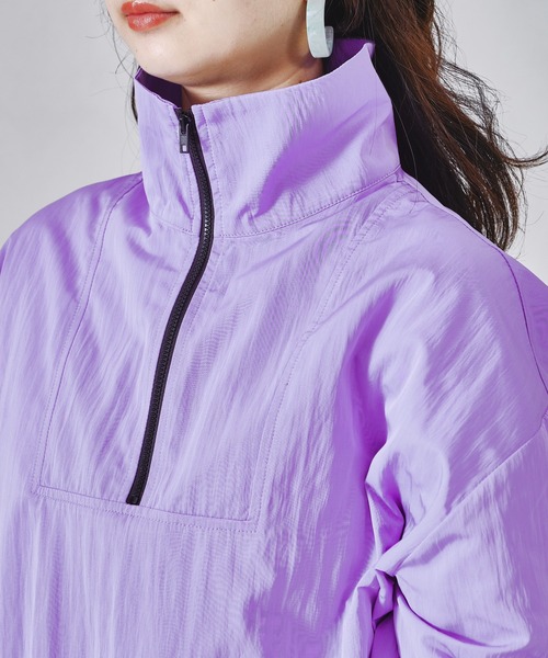 acro（アクロ）の「アノラックハーフジップブルゾン/AC1326（ブルゾン・レディース・ブラック/アイボリー/パープル・ﾌﾘ-）」の14枚目の写真