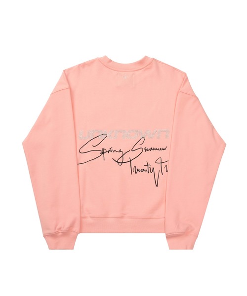 【UNKNOWN LONDON/アンノウン ロンドン】SS22 SIGNATURE RHINESTONE CREW NECK / ラインストーン スウェット