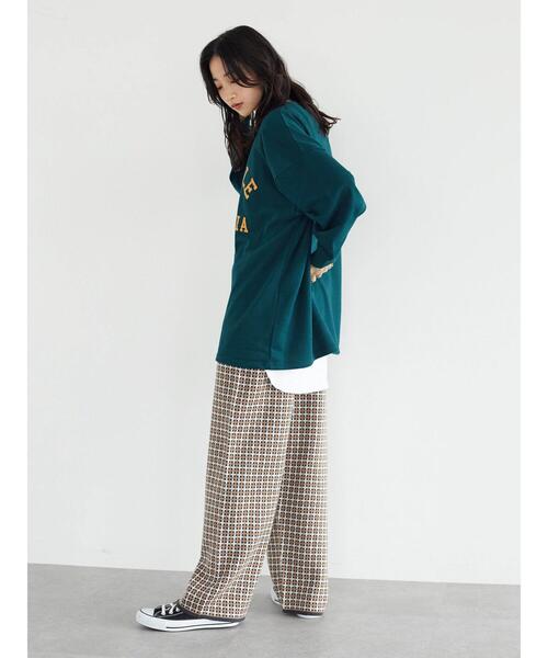 SEVENDAYS=SUNDAY（セブンデイズサンデイ）の「ミニ裏毛カレッジプルオーバー　＊◆（スウェット・レディース・チャコールグレー/ネイビー/グリーン/アイボリー・M/L）」の7枚目の写真