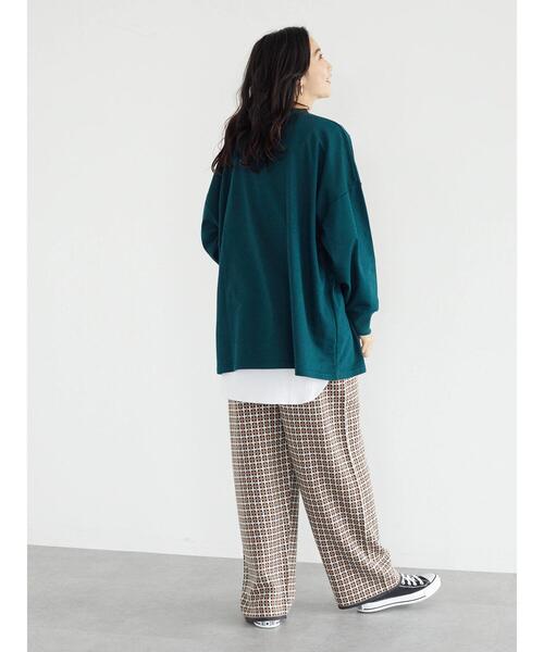 SEVENDAYS=SUNDAY（セブンデイズサンデイ）の「ミニ裏毛カレッジプルオーバー　＊◆（スウェット・レディース・チャコールグレー/ネイビー/グリーン/アイボリー・M/L）」の8枚目の写真