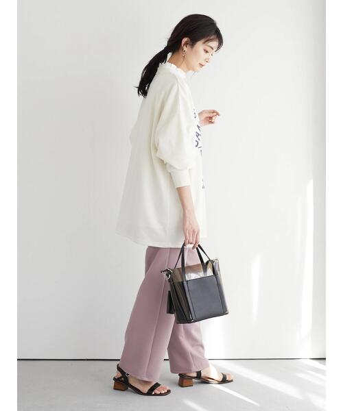 SEVENDAYS=SUNDAY（セブンデイズサンデイ）の「ミニ裏毛カレッジプルオーバー　＊◆（スウェット・レディース・チャコールグレー/ネイビー/グリーン/アイボリー・M/L）」の13枚目の写真