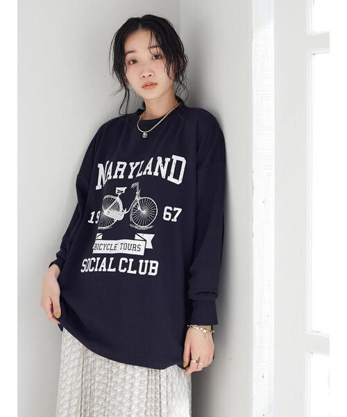 SEVENDAYS=SUNDAY（セブンデイズサンデイ）の「ミニ裏毛カレッジプルオーバー　＊◆（スウェット・レディース・チャコールグレー/ネイビー/グリーン/アイボリー・M/L）」の21枚目の写真