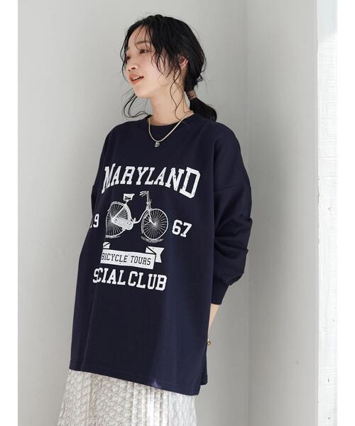 SEVENDAYS=SUNDAY（セブンデイズサンデイ）の「ミニ裏毛カレッジプルオーバー　＊◆（スウェット・レディース・チャコールグレー/ネイビー/グリーン/アイボリー・M/L）」の22枚目の写真