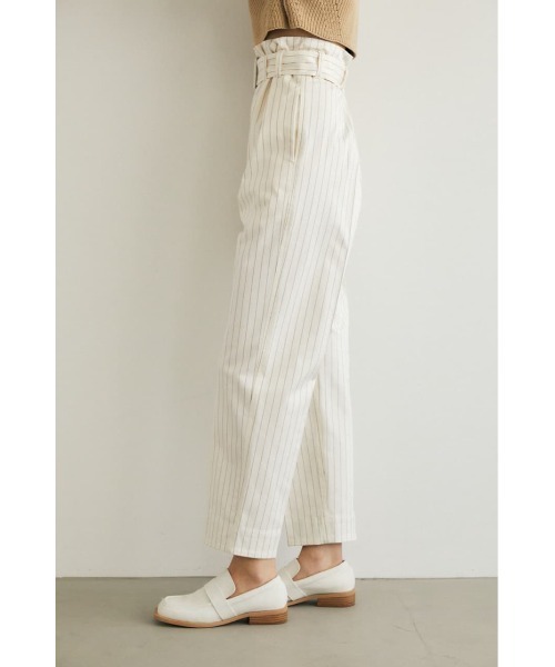 M_（エムアンダーバー）の「【M_】STRIPE BELTED パンツ（その他パンツ・レディース・ホワイト系その他/ブラウン/ライトピンク・1/2）」の4枚目の写真