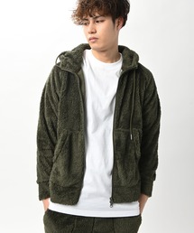CIADAZ（チャダツ）の「ボアファブリック ジップフーディー（パーカー）」