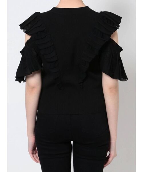 LAGUNAMOON（ラグナムーン）の「プリーツフリルニットプルオーバー（ニット/セーター・レディース・ブラック/パープル/アイボリー・FREE）」の6枚目の写真