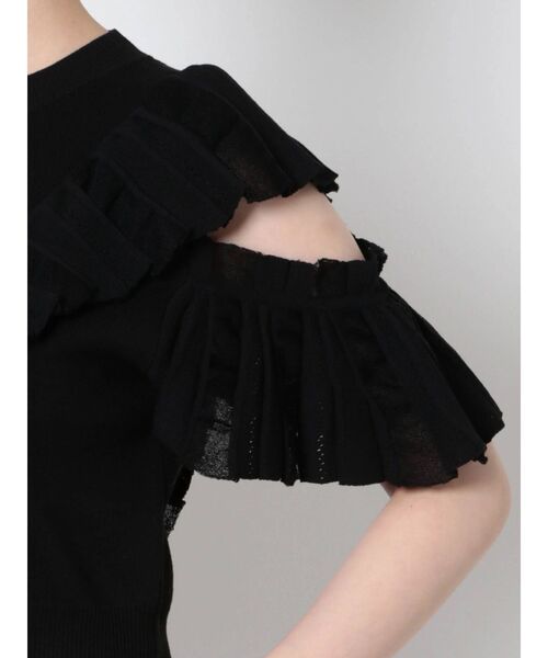 LAGUNAMOON（ラグナムーン）の「プリーツフリルニットプルオーバー（ニット/セーター・レディース・ブラック/パープル/アイボリー・FREE）」の8枚目の写真