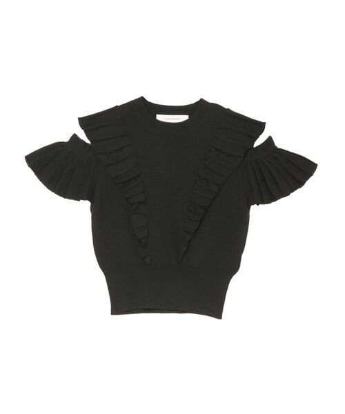 LAGUNAMOON（ラグナムーン）の「プリーツフリルニットプルオーバー（ニット/セーター・レディース・ブラック/パープル/アイボリー・FREE）」の16枚目の写真