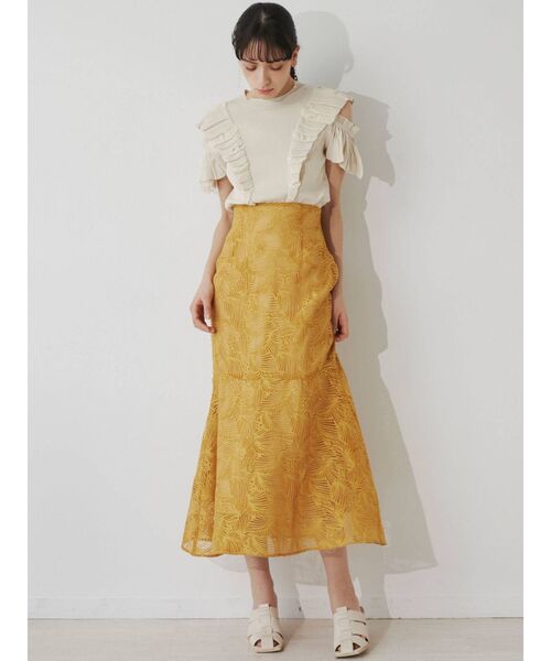 LAGUNAMOON（ラグナムーン）の「プリーツフリルニットプルオーバー（ニット/セーター・レディース・ブラック/パープル/アイボリー・FREE）」の21枚目の写真