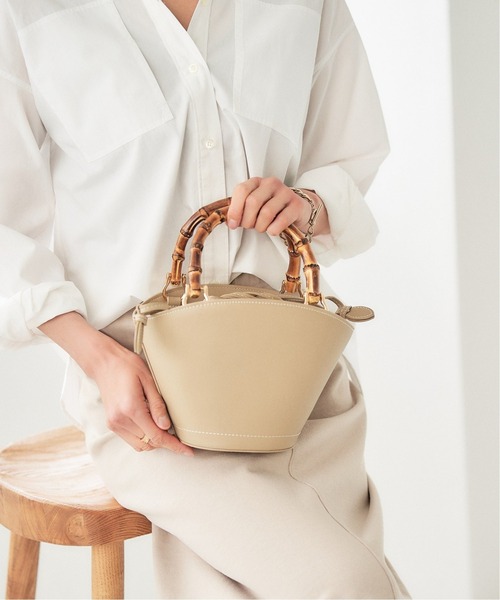 LE TALON（ルタロン）の「LE TALON バンブーハンドルミニショルダー（ショルダーバッグ・レディース・パープル/ブラック/ベージュ・FREE）」の8枚目の写真