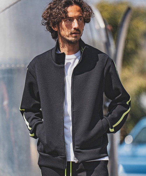 felkod(フィルコッド)の「mj8507- Cardboard Knit Side Line Track Jacket トラックジャケット(ブルゾン・メンズ・トップグレー/ブラック・L/S/M)」の6枚目の写真