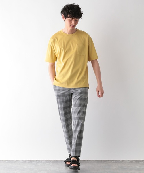 GLOBAL WORK（グローバルワーク）の「抗菌クリーンＴｅｅ半袖/255795（Tシャツ/カットソー・メンズ・ネイビー/ライトグリーン/キャメル/ベージュ/ホワイト/スカイブルー/ライトブルー/グレー/イエロー/ブラック・LARGE/SMALL/X-LARGE/MEDIUM）」の17枚目の写真