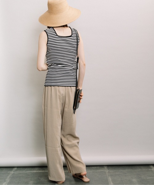ELVENCE DEUX(エルベンスドゥ)の「リブスクエアタンク(タンクトップ・レディース・ブラック/ブラウン/その他/グレー系その他・MEDIUM/LARGE)」の7枚目の写真